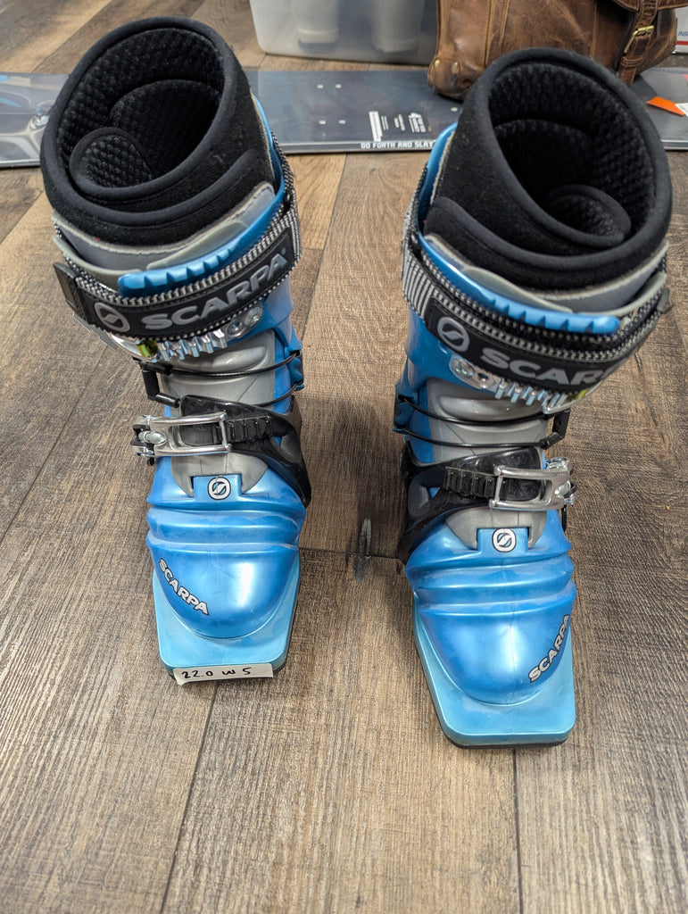 Scarpa T2X Telemark 75mm 3-pin Ski Boot, Mondo 22.0 Women's 5