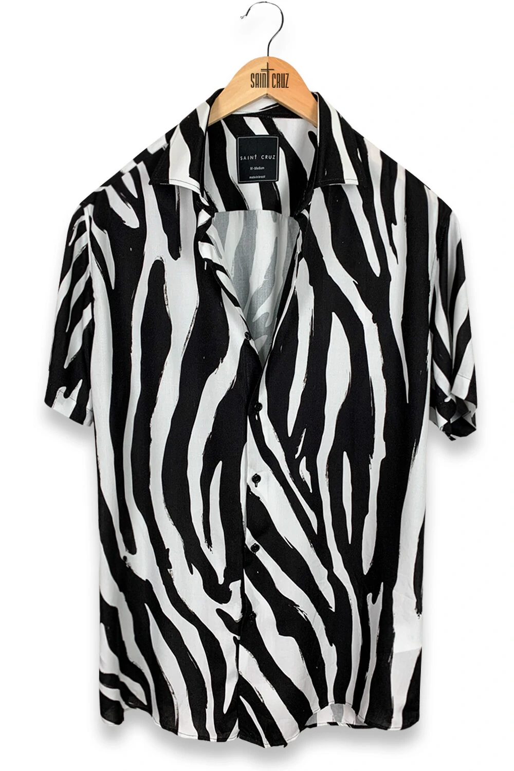 Camisa de viscose White Zebra - Saint Cruz