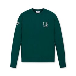 WEB限定】MEN DRAWING WAACKYクルーネックニット ダークグリーン