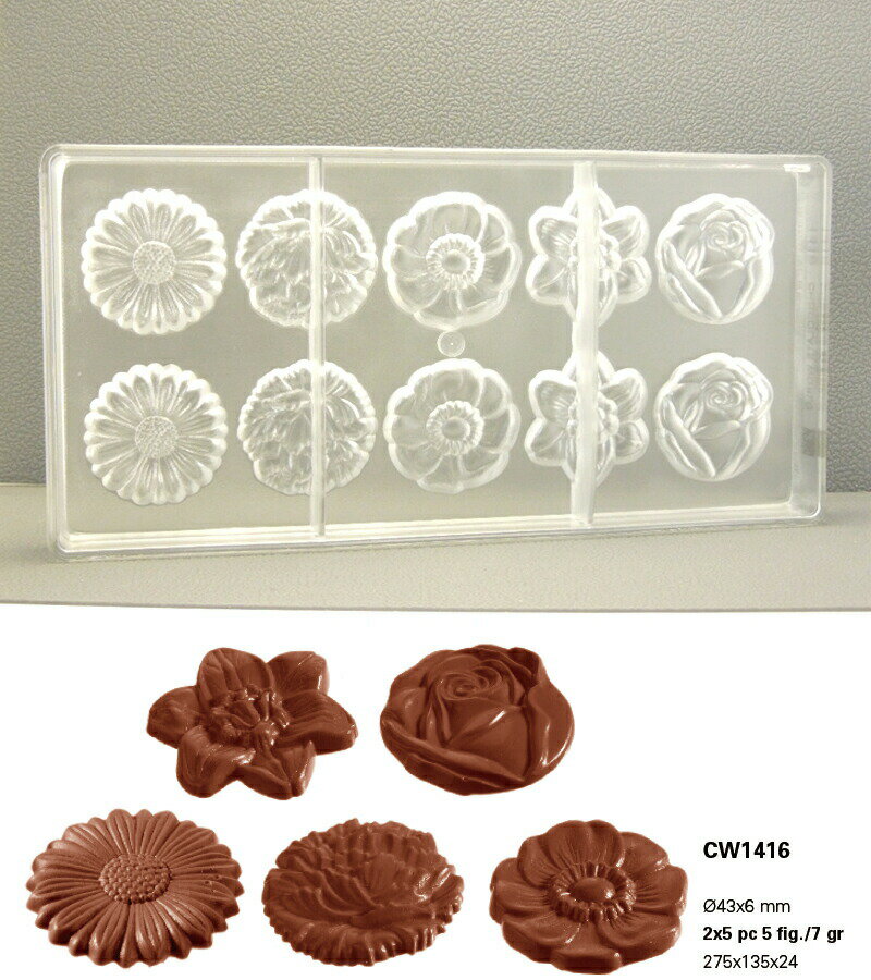 NAGA◇2枚チョコレートワールド1558 16Pカカオ豆 型マトファー