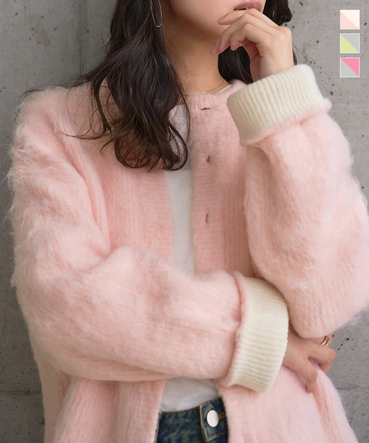 楽天市場】バイカラー（カーディガン・ボレロ｜トップス）：レディース