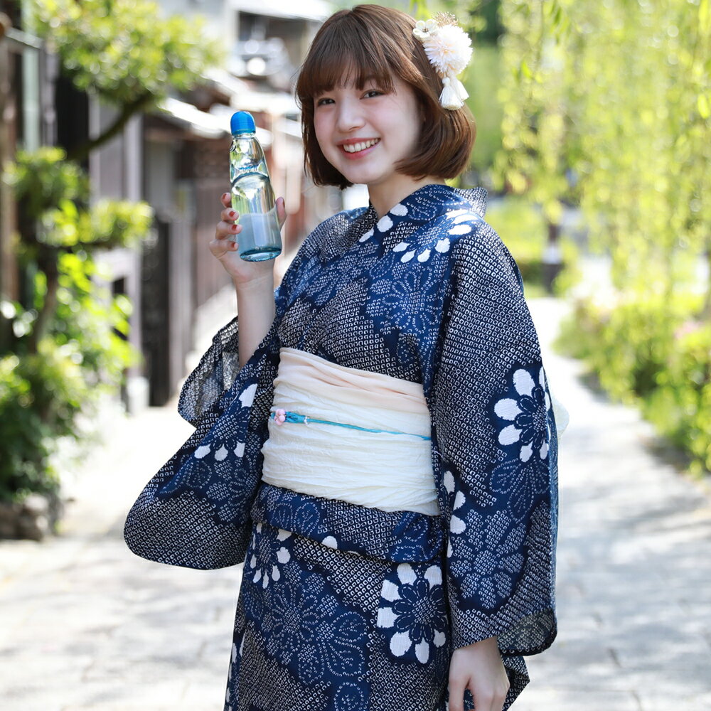楽天市場】浴衣 絞り 紺の通販