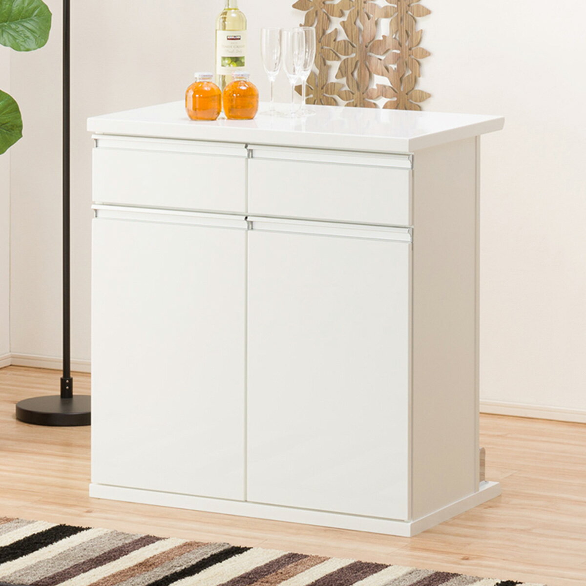 幅80.1cm] バーカウンター (マルチ2 80BC WH) 【配送員設置】 【5年