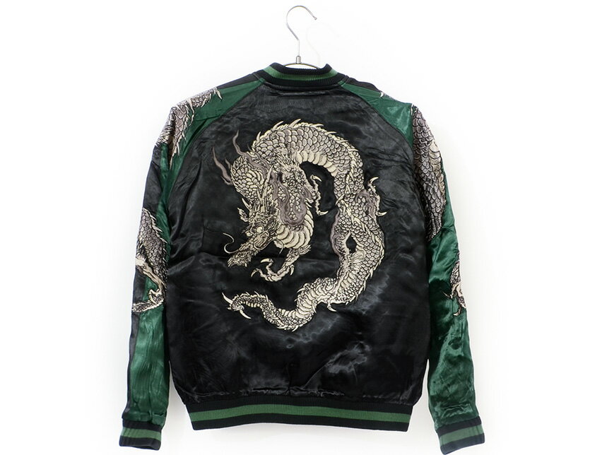 花旅楽団 和柄 スカジャン 渡龍 リバーシブル 刺繍 SCRIPT SSJ-017