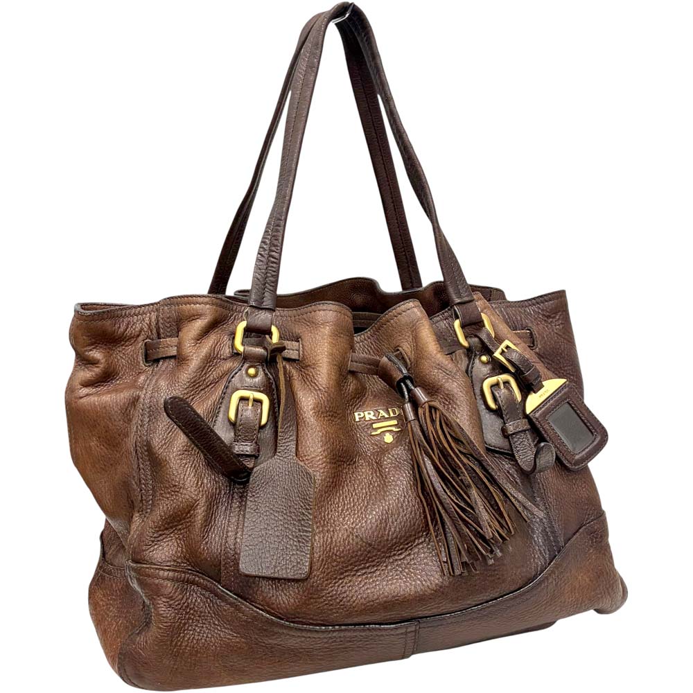 楽天市場】プラダ 中古（カラーブラウン）（バッグ｜バッグ・小物