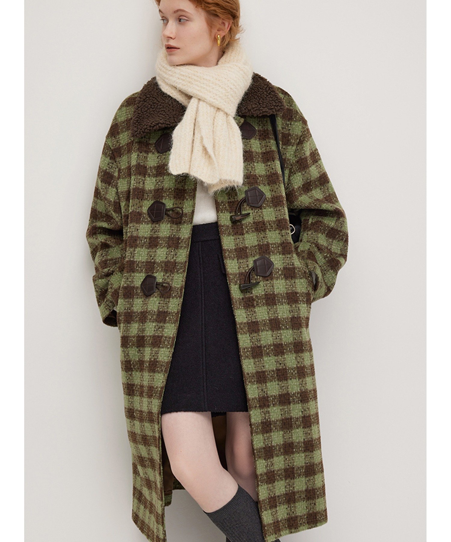 楽天市場】Fano Studios ブロックチェック ダッフルコート FD23W301