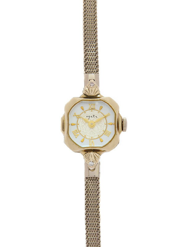 agete】アガット『クラシック スクエア ブレスレットウォッチ ダイヤ