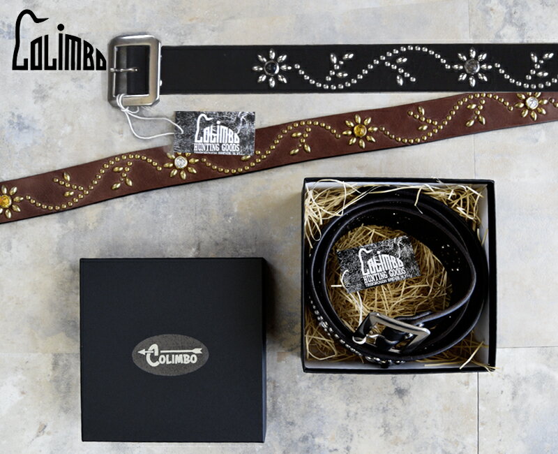 COLIMBO レザーベルト ハンティングベルト 34インチ ブラック コリンボ