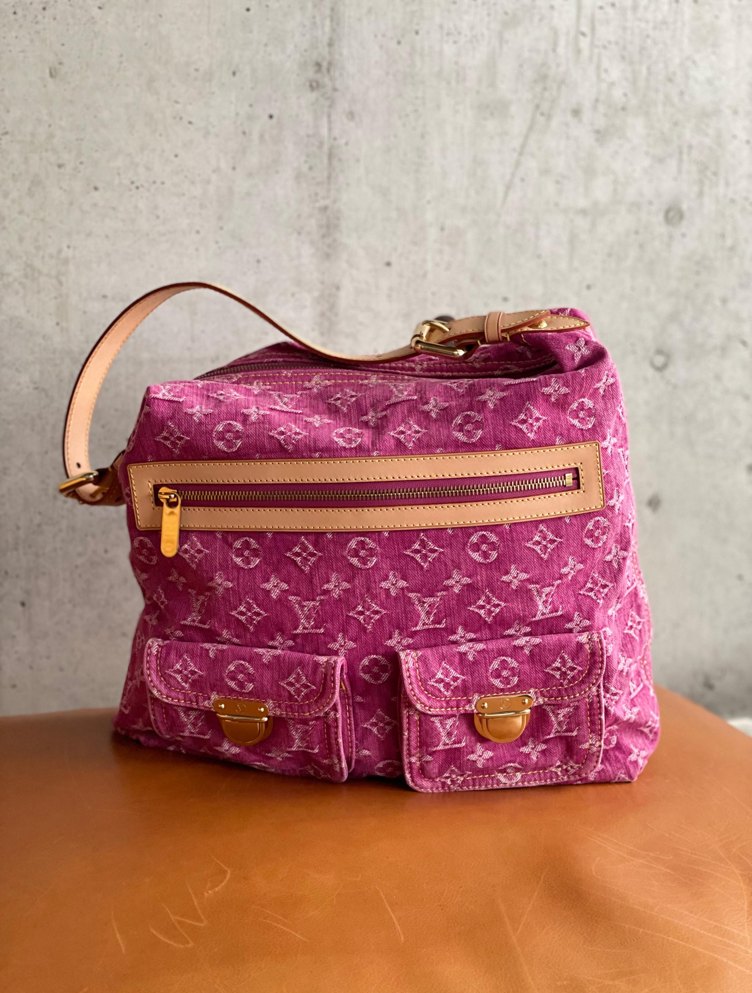楽天市場】モノグラム デニム ヴィトン（カラーピンク）（バッグ