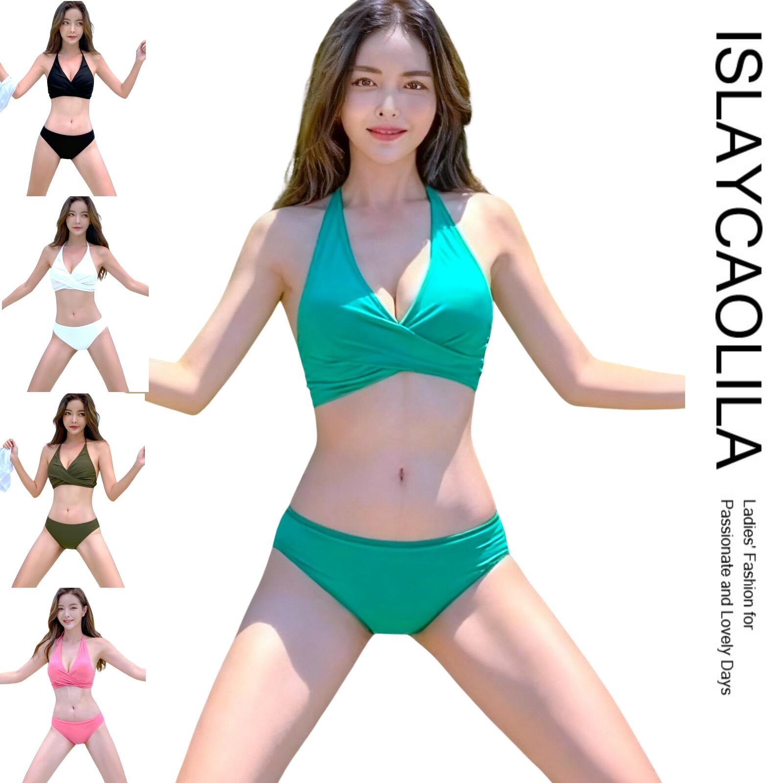 楽天市場】水着 ビキニ エメラルドグリーンの通販