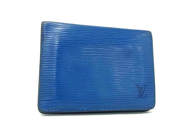 楽天市場】ヴィトン M60905 モノグラム ポルト ビエ・カルト ブルーの通販