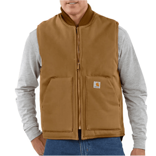Carhartt Relaxed Fit Firm Duck Insulated Rib Collar Vest — Tool