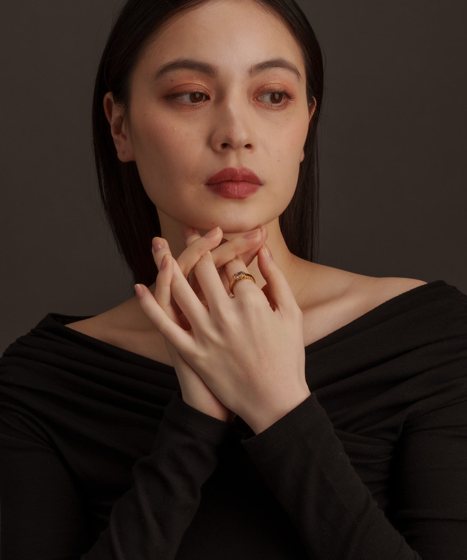 ヴィンテージストーンリング【Gold×Clear】 | tok