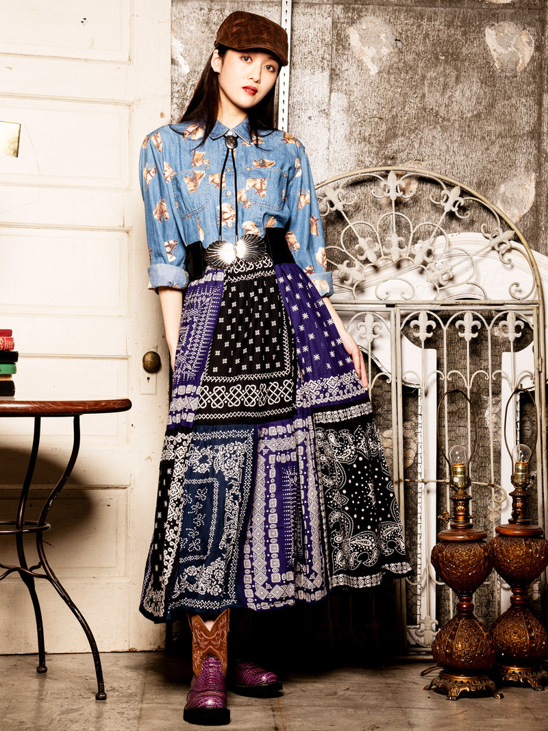 Emerald Motel バンダナ柄 フレアスカート – 古着屋Top of the Hillの