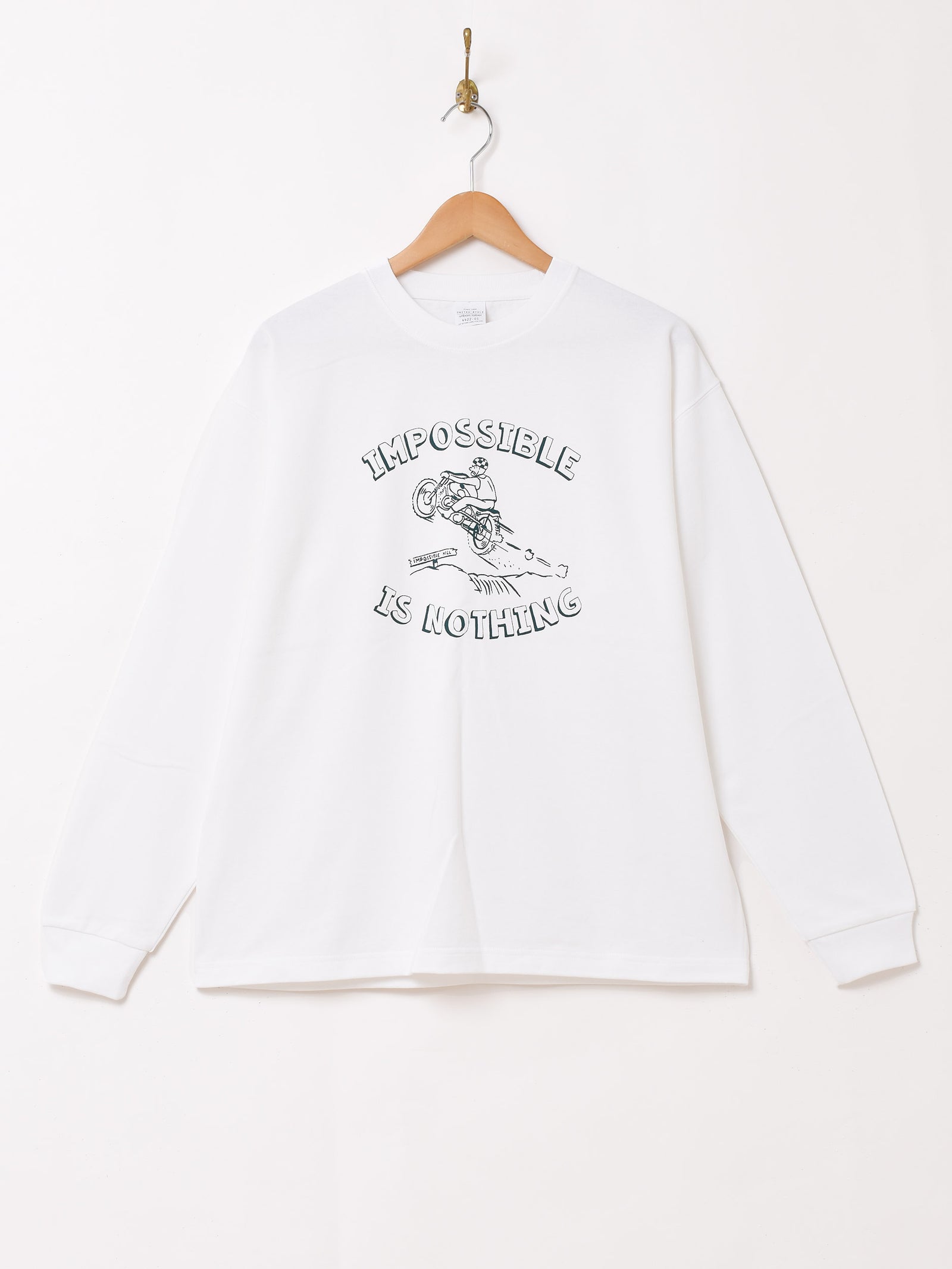 2色展開】 プリント ロングスリーブTシャツ「IMPOSSIBLE IS NOTHING