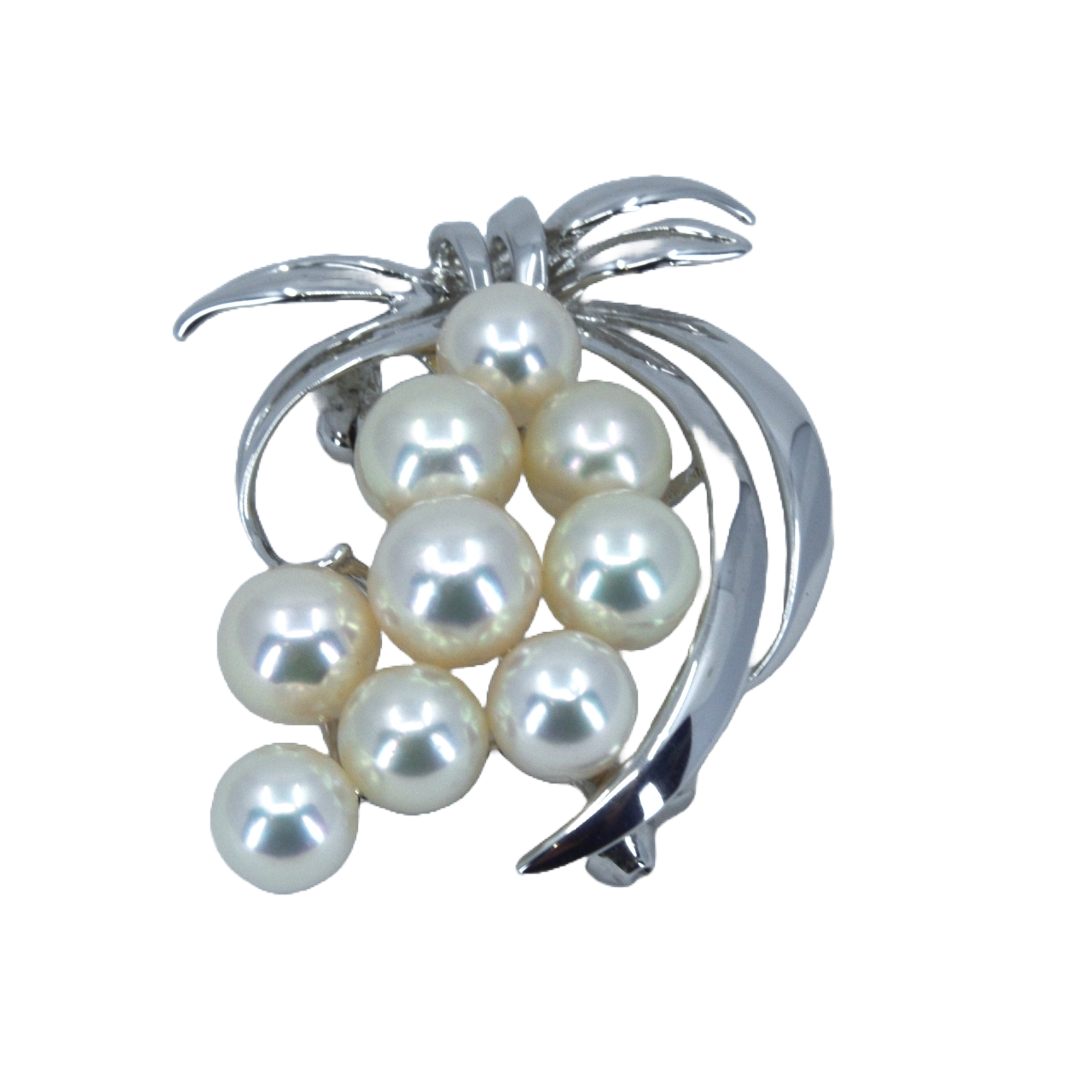 ミキモト パール シルバーブローチ リボン柄 | 中古通販 | 【公式