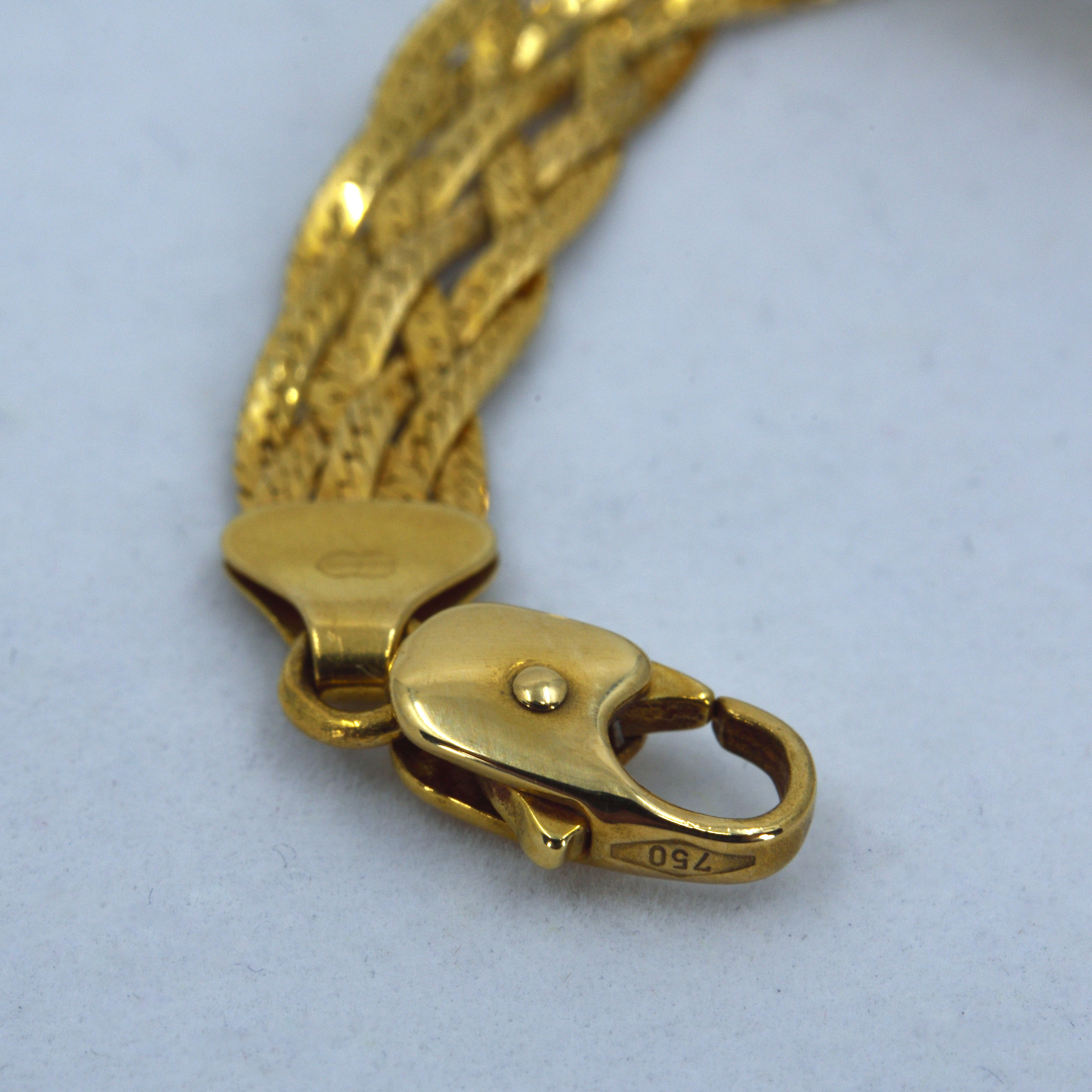 K18 750 デザインネックレス 6編み 40㎝ | 中古通販 | 【公式