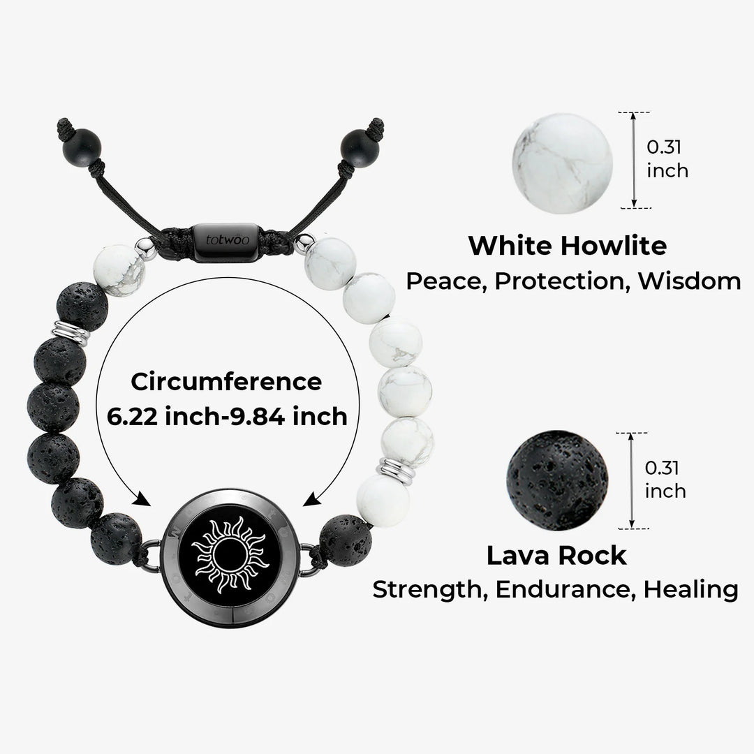 Sun & Moon Touch Couple Bracelets with Phantasmal Beads – totwoo