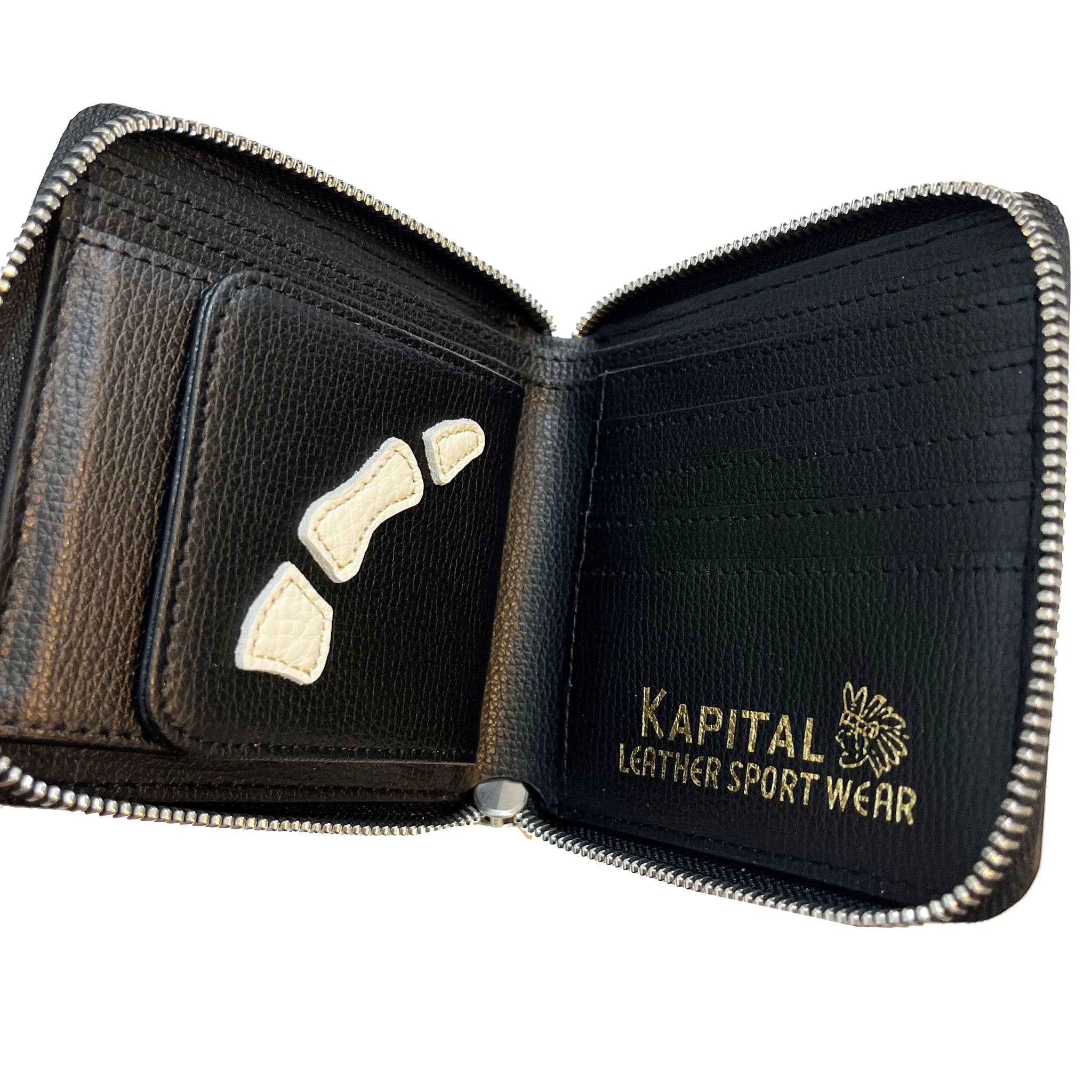 Kapital | Thumb-Up Bone Band Zip Wallet | Black – Totem Brand Co.
