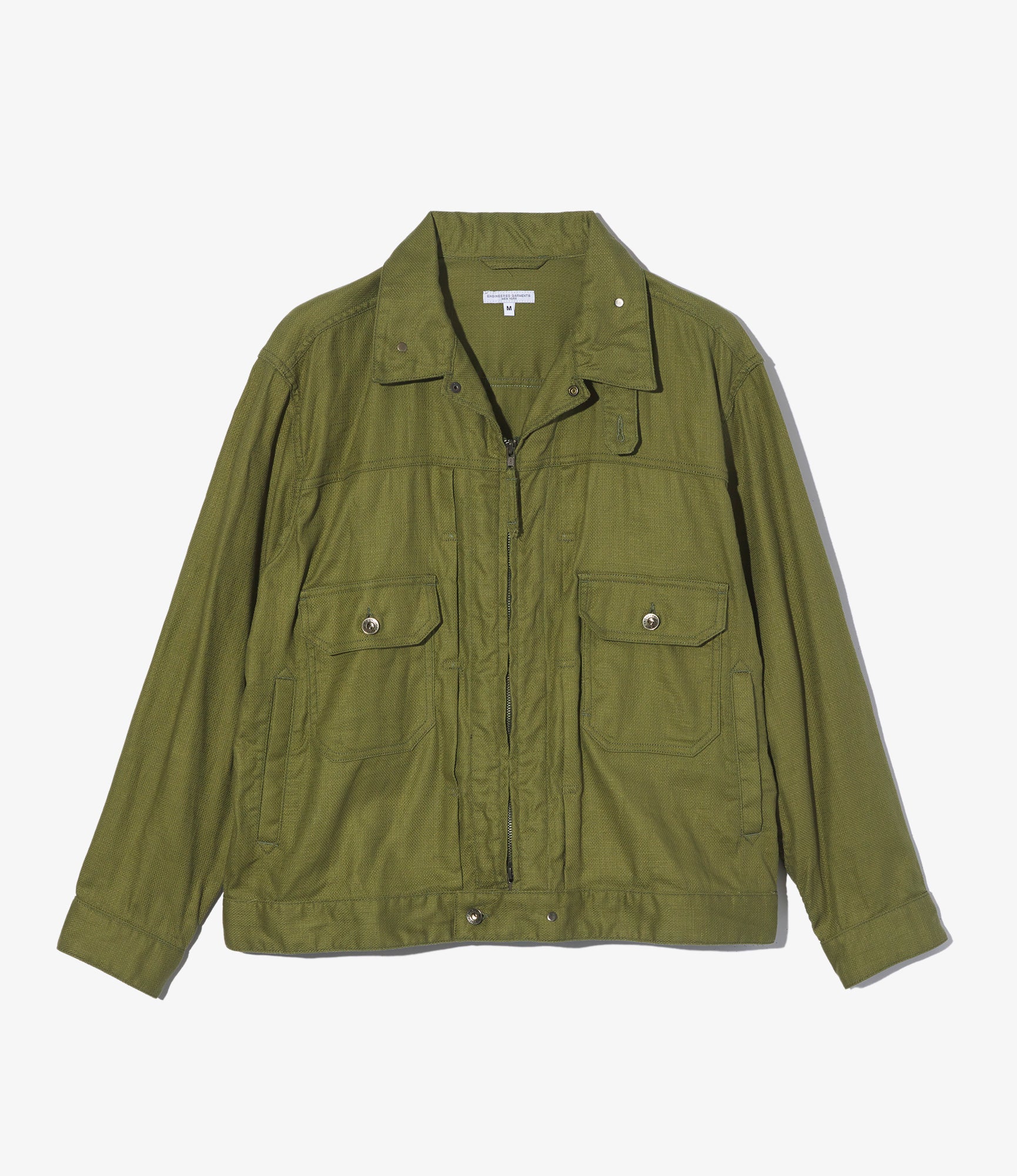Engineered Garments Trucker Jacket - Olive CL Java Cloth – Totem