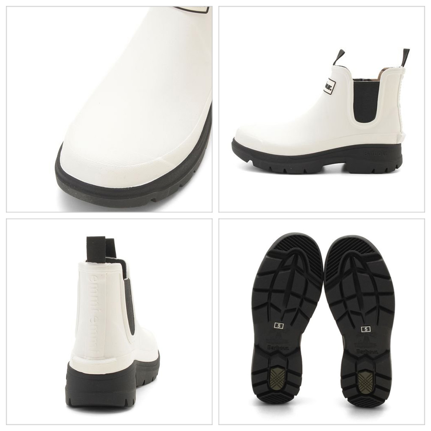 楽天市場】エミ emmi Barbour サイドゴアレインブーツ 13wgs259501