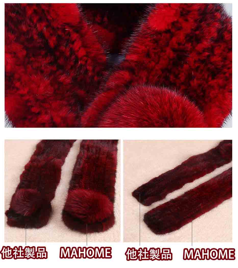 楽天市場】ミンク マフラー 編み込み リアルファー ファーマフラー