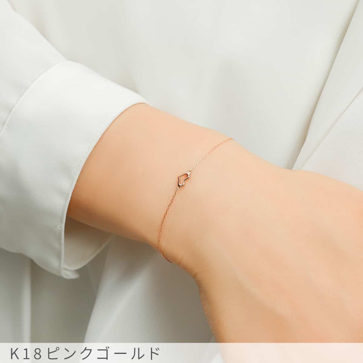 楽天市場】【即納可】 地金 ブレスレット ハート はーと モチーフ 18金