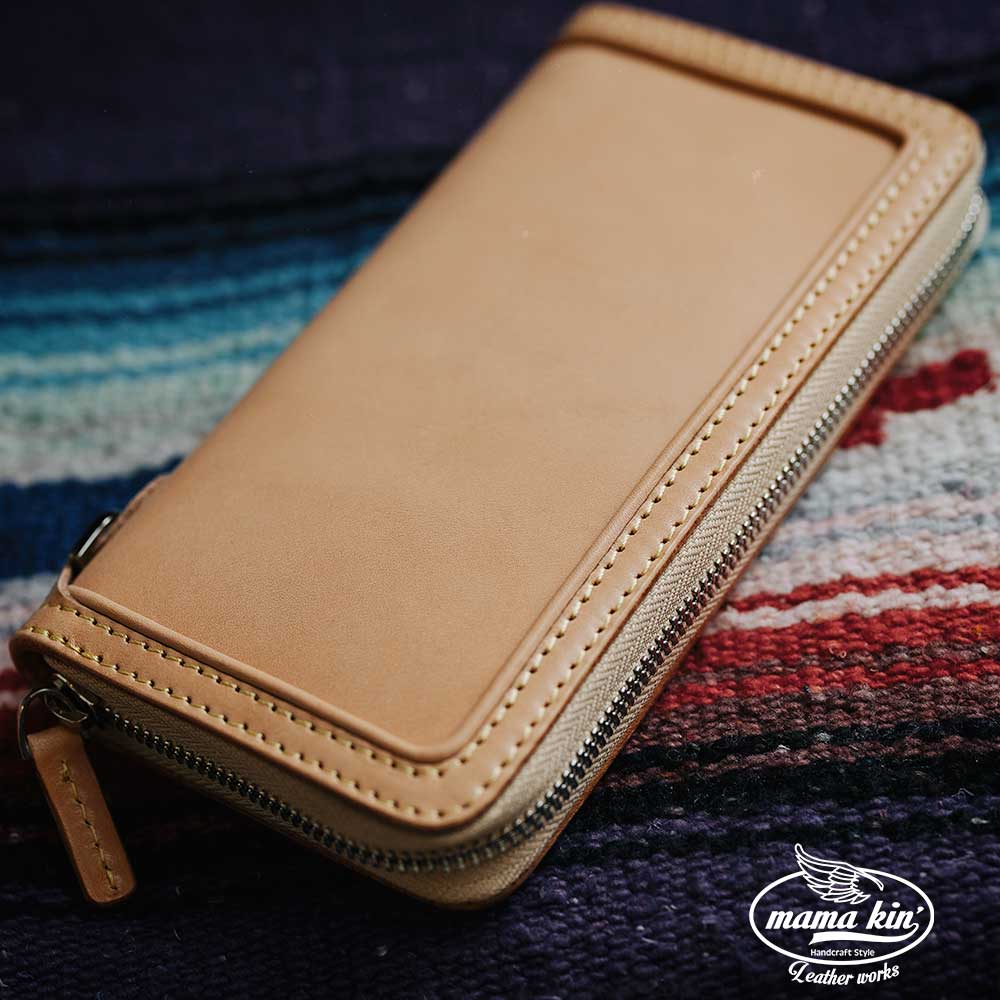 楽天市場】栃木レザー ヌメ革 サドルレザー ラウンドファスナー 長財布