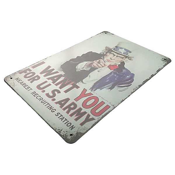 楽天市場】【ブリキ看板】アンクル・サム I Want You For U.S. Army