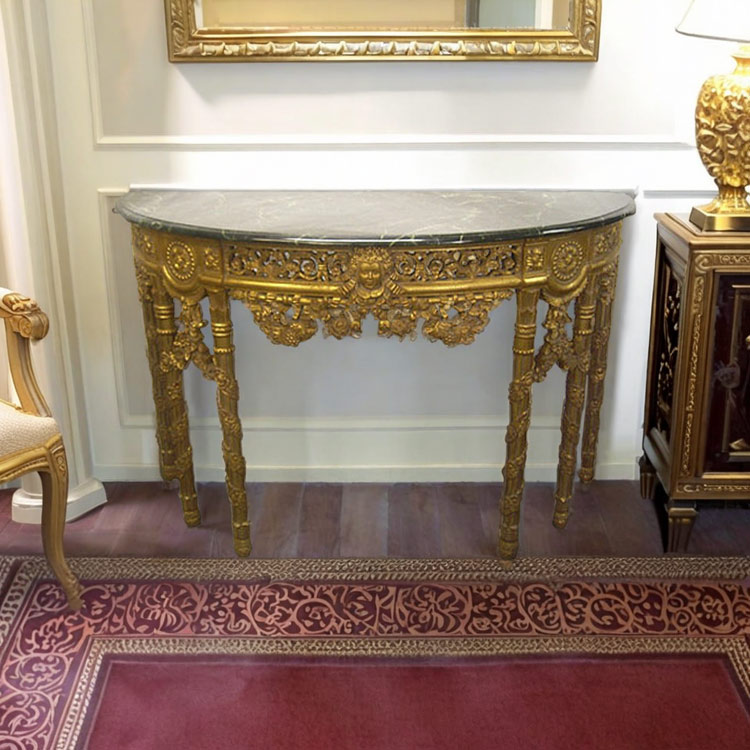 楽天市場】アンティーク調 ゴールド仕上げ 大理石 天然石 W134cm H88cm