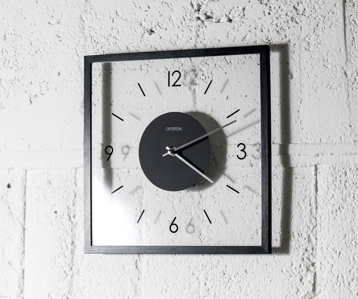 楽天市場】インターフォルム 掛け時計 CL-4424BK ラトゥリ ブラック