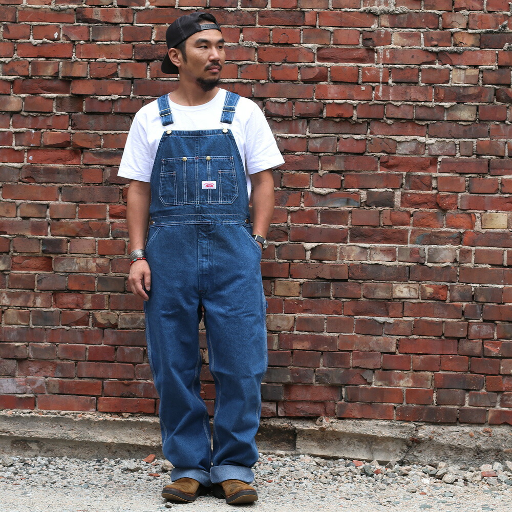 楽天市場】ROUND HOUSE ストーンウォッシュ オーバーオール デニム