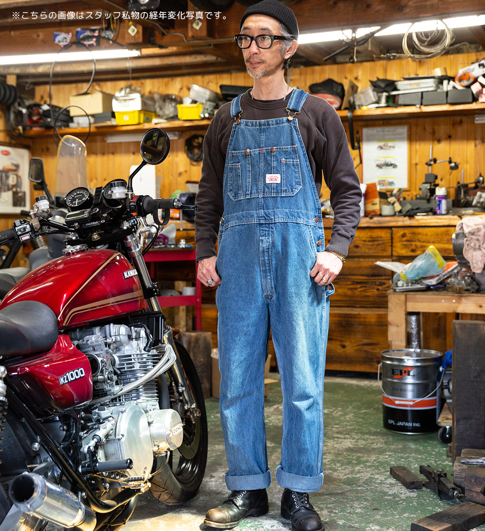 楽天市場】ROUND HOUSE ストーンウォッシュ オーバーオール デニム