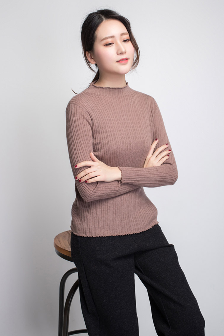 楽天市場】シルクカシミア ボトルネックセーター 長袖 リブ編みニット