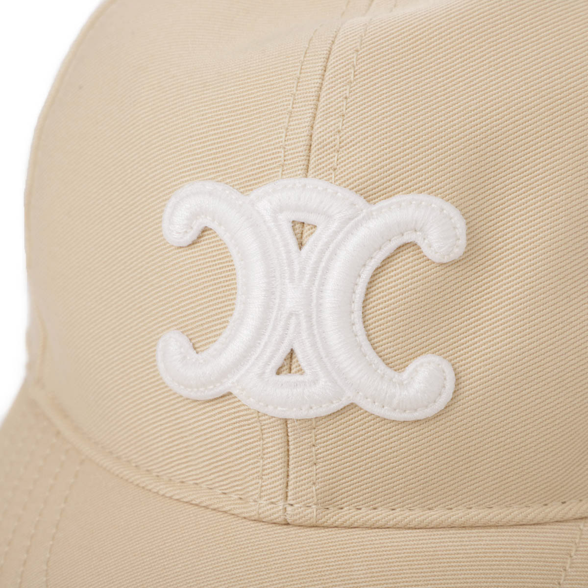 セリーヌ 16 ベースボールキャップ 帽子 ベージュ/ホワイトCELINE 楽天