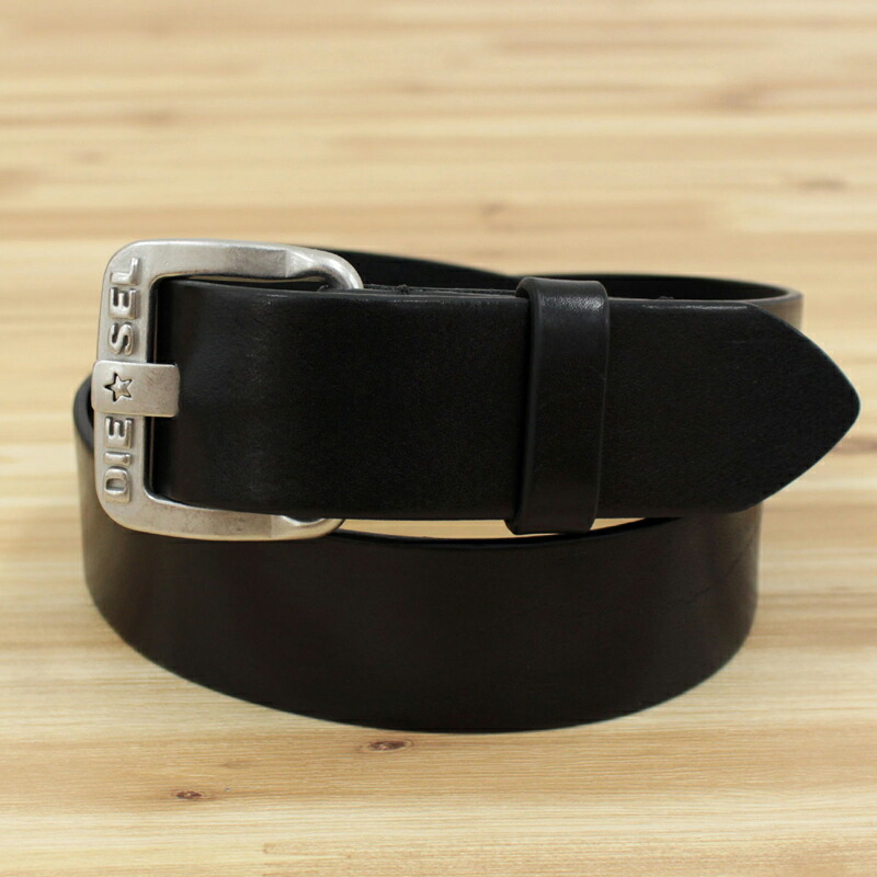 楽天市場】送料無料 DIESEL ディーゼル ベルト 本革 レザーベルト 無地