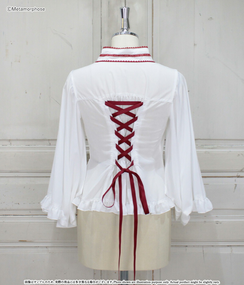 楽天市場】メタモルフォーゼ 刺しゅう入り着物合わせ風ブラウス【2