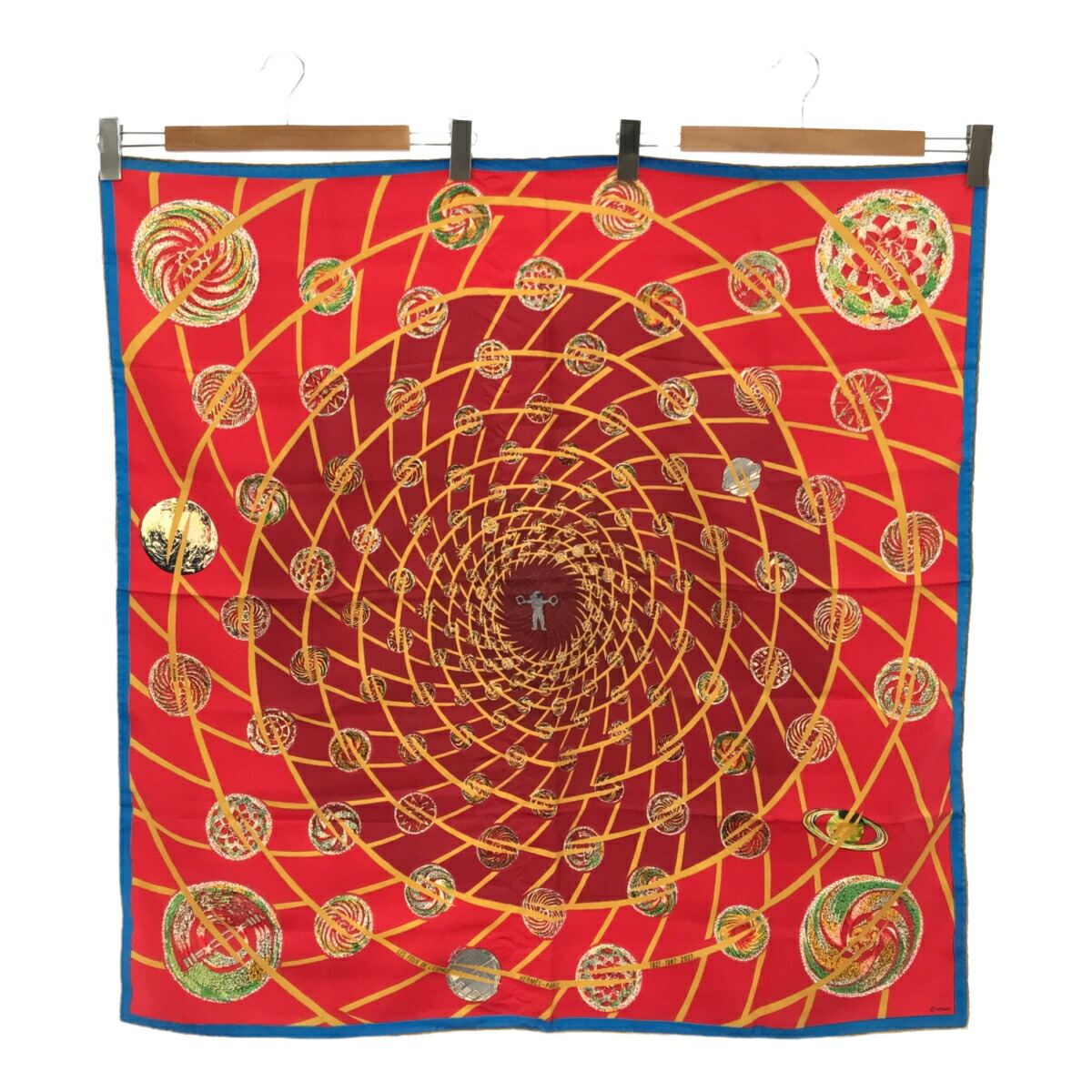 楽天市場】質屋 エルメス HERMES カレ90 LES FEUX DE LESPACE 宇宙の