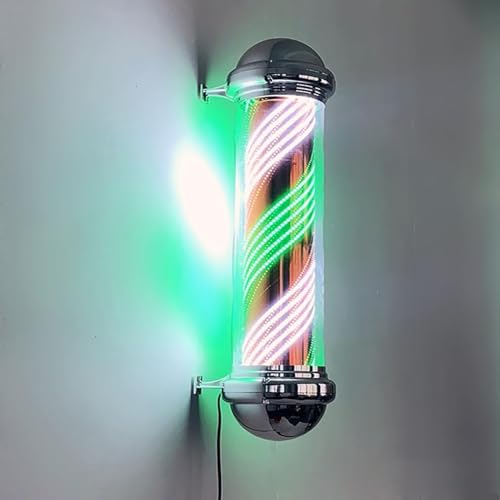 楽天市場】サインポール 理容 屋外 壁掛け式 LED 回転灯 バーバー