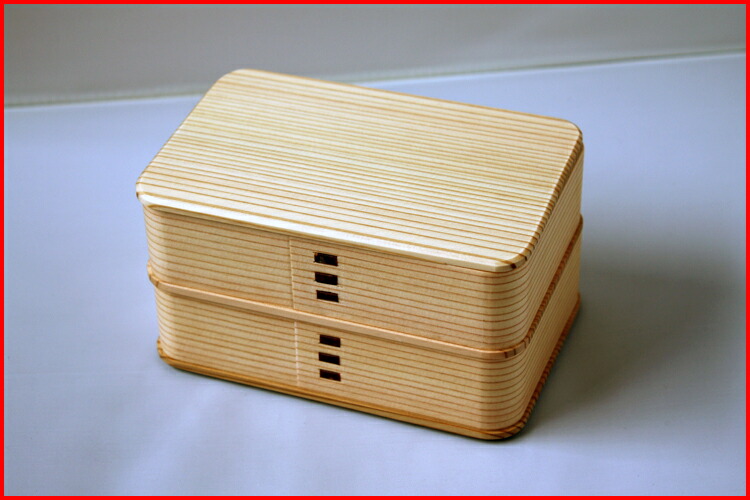 楽天市場】お弁当箱 大館工芸社 曲げわっぱ 隅丸二ツ重 弁当箱 秋田杉