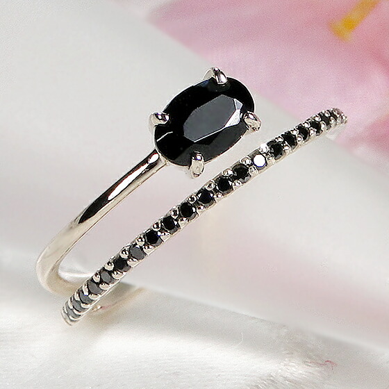 楽天市場】【送料無料】K10YG オニキス ブラックダイヤモンド リング