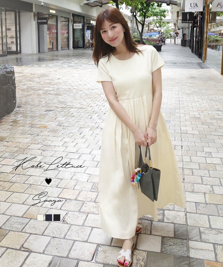 楽天市場】[ 水野佐彩 さんコラボ ] タック入り ドッキングワンピース