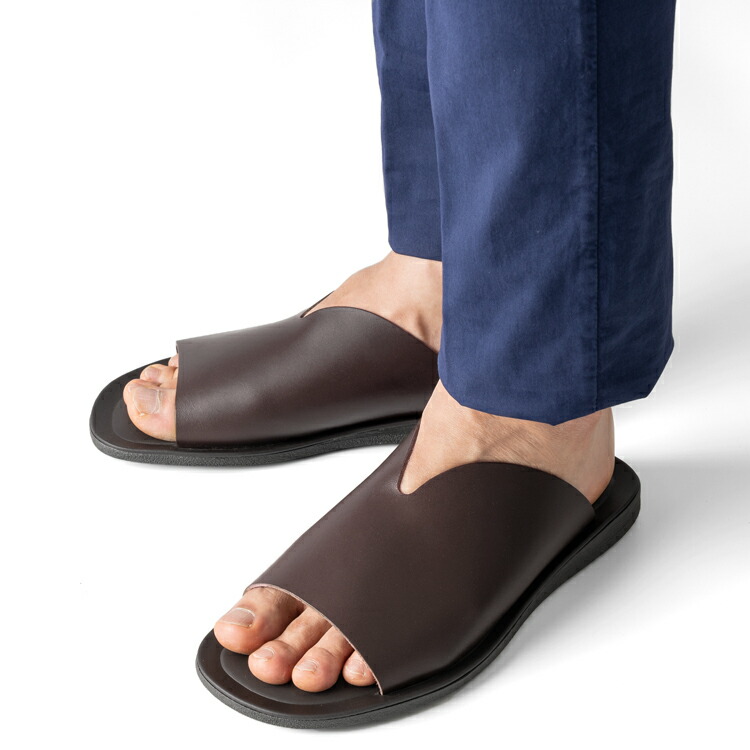 楽天市場】ブラドール BRADOR レザーサンダル 46571 ダークブラウン