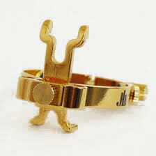 楽天市場】☆JLV バリトンサックス用リガチャー 24金メッキ 【ラバー