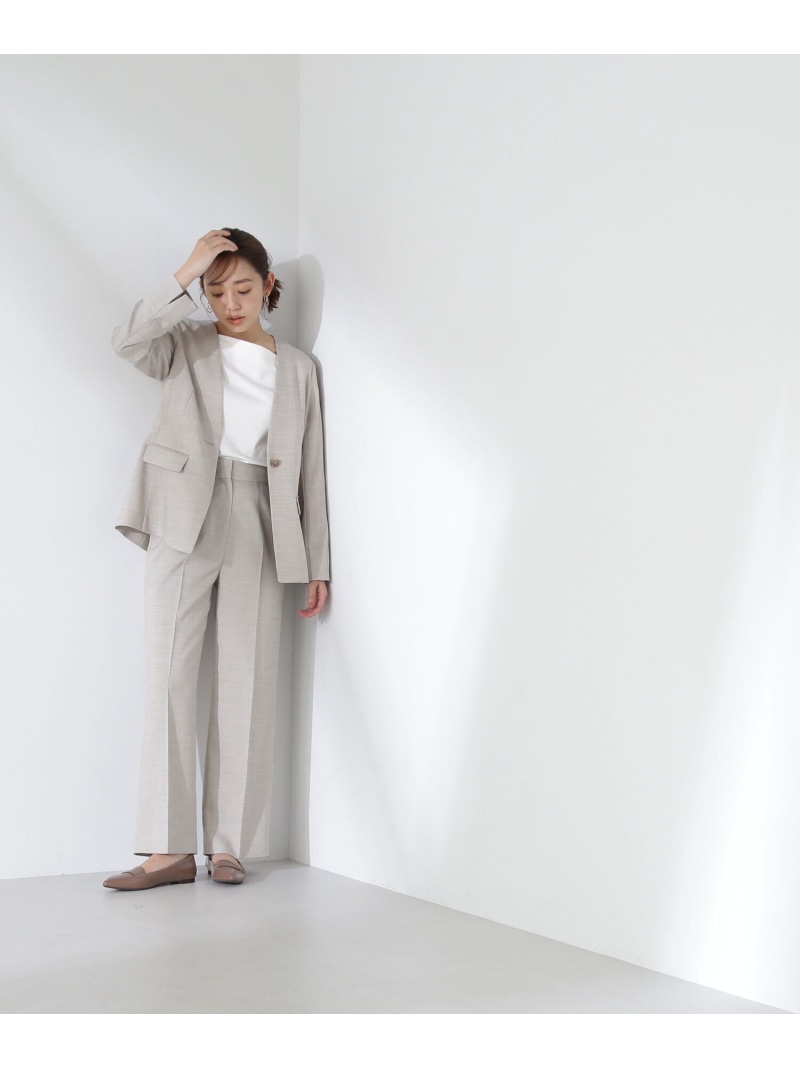 楽天市場】シャークスキンノーブル SETUP ストレートパンツ NATURAL