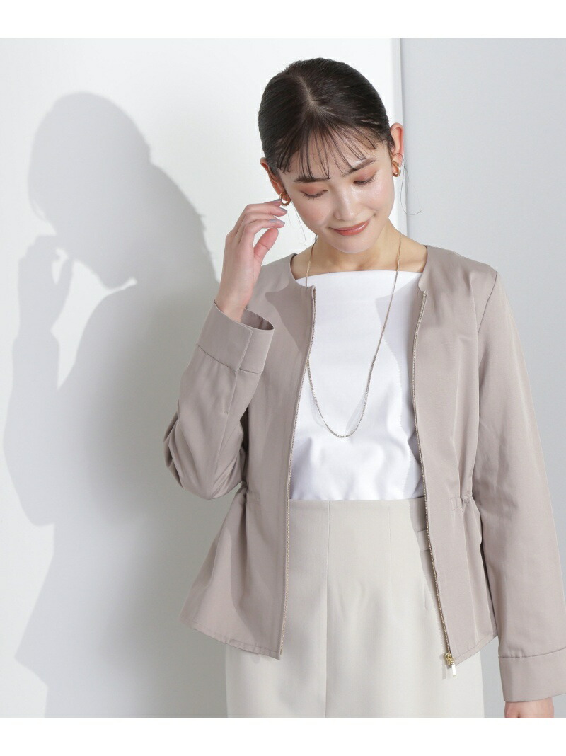 楽天市場】【SALE／50%OFF】ノーカラーブルゾン NATURAL BEAUTY BASIC