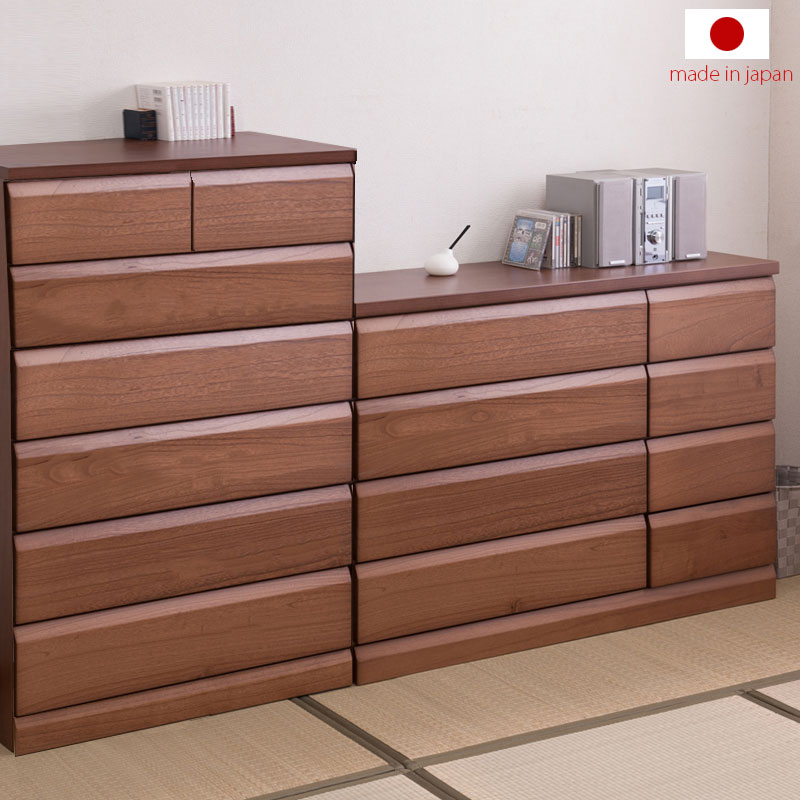 楽天市場】【DELUX】シリーズ 天然木ハイチェスト ローチェスト ミドル