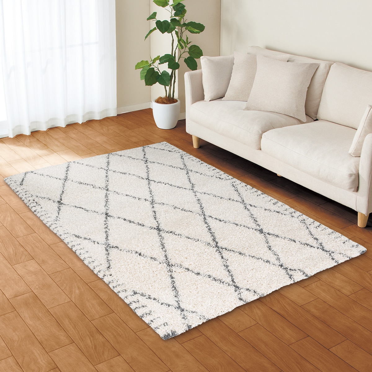 楽天市場】アクセントラグ (リラシャグ 133X190) 韓国風インテリア