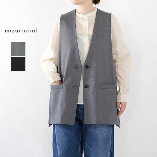 楽天市場】ミズイロインド mizuiro ind ディープVネック ワイド ベスト