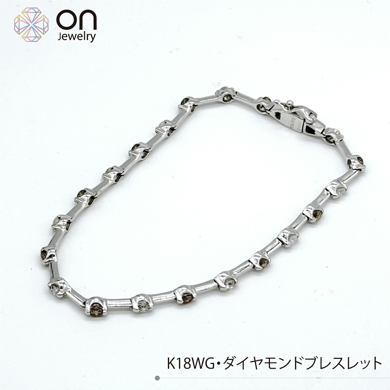 楽天市場】K18WG 18金 ホワイトゴールド2トーンダイヤモンド